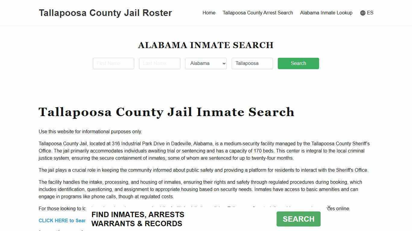 Tallapoosa County Jail Roster Lookup, AL, Inmate Search